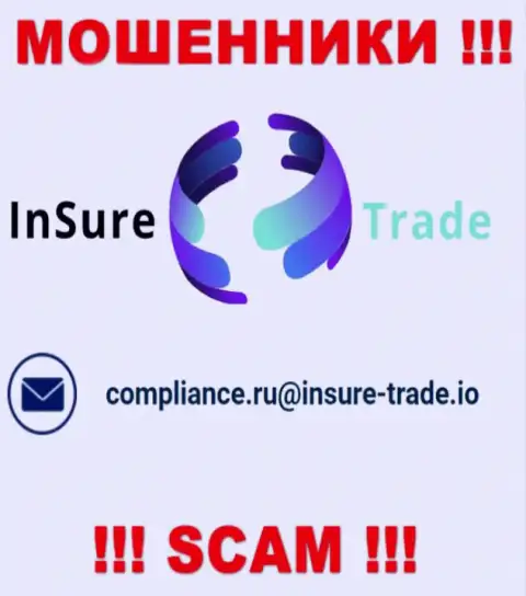 Компания InSure-Trade Io не скрывает свой e-mail и предоставляет его у себя на сайте