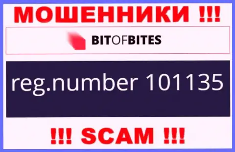 Номер регистрации компании BitOfBites Com, который они представили на своем интернет-ресурсе: 101135