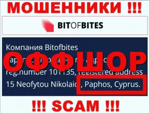 Bit Of Bites - это internet махинаторы, их место регистрации на территории Кипр