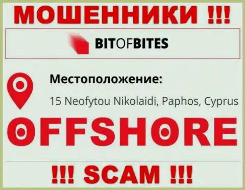 Контора BitOfBites пишет на интернет-ресурсе, что находятся они в офшоре, по адресу - 15 Neofytou Nikolaidi, Paphos, Cyprus