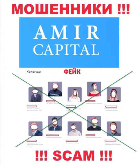 Мошенники Amir Capital безнаказанно воруют средства, т.к. на сайте представили фиктивное начальство