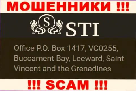 Saint Vincent and the Grenadines - это официальное место регистрации компании STI