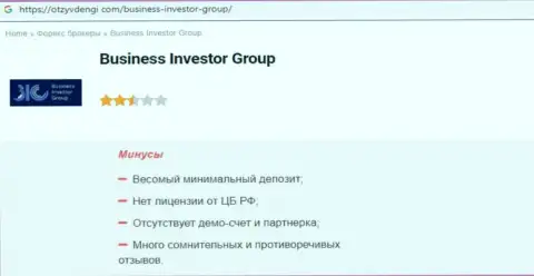 Организация BusinessInvestorGroup Com - это МОШЕННИКИ ! Обзор деяний с доказательством разводняка