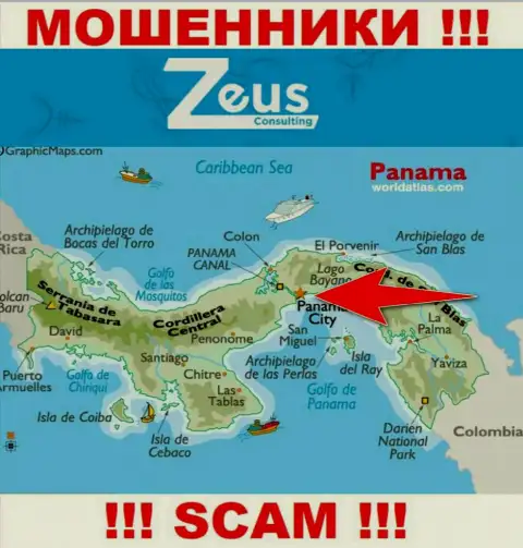 ZeusConsulting Info - это internet-обманщики, их адрес регистрации на территории Panamá