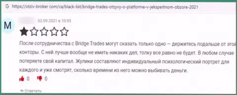Не угодите в лапы мошенников BridgeTrades - останетесь без денег (комментарий)