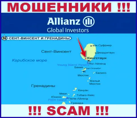 AllianzGI Ru Com безнаказанно лишают средств, потому что разместились на территории - Кингстаун, Сент-Винсент и Гренадины