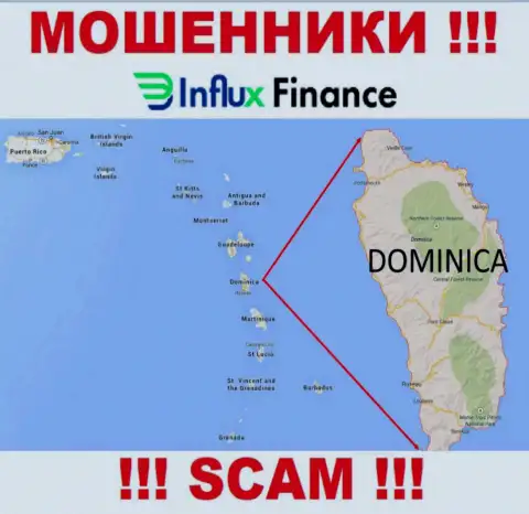 Контора InFlux Finance - это разводилы, находятся на территории Commonwealth of Dominica, а это оффшорная зона