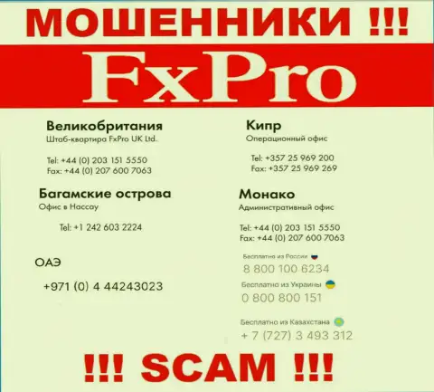 Будьте крайне бдительны, Вас могут наколоть мошенники из FxPro Group, которые названивают с разных номеров телефонов