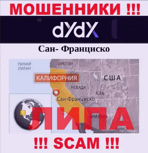 dYdX - это МОШЕННИКИ !!! Публикуют ложную информацию касательно своей юрисдикции