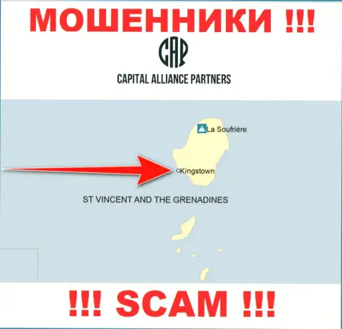 С CAPartners довольно опасно иметь дела, место регистрации на территории St. Vincent and the Grenadines