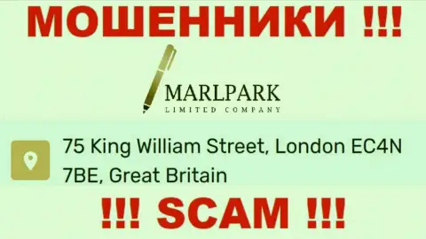 Юридический адрес регистрации MarlparkLtd, указанный у них на web-сервисе - ложный, будьте крайне бдительны !!!