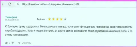 Условия торговли компании KIEXO получать доход возможность дают, честный отзыв на сайте forex4free net